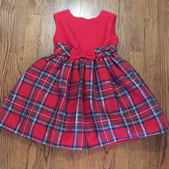 Laura Ashley Red Plaid Dress. - Picture 4 of 6